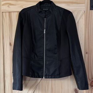 Baccini Women's Black vegan Leather Jacket